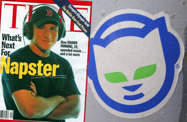 Napster, ein Urgestein, das selbst bereits einige Metamorphosen durchgemacht hat. Erfinder Shawn Fanning schaffte es im Oktober 2000 aufs Titelbild des Time Magazines, Flickr-User pasa47 fing das Logo im Jahr 2010 an einer Straßenecke mit seiner Kamera ein.