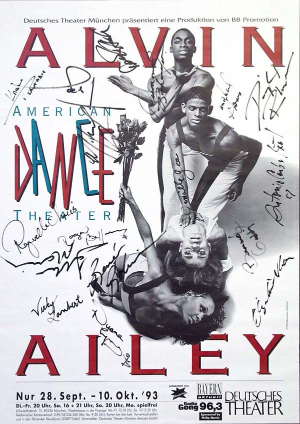 Mit dem Alvin Ailey American Dance Theater vertraut eine der berühmtesten und wichtigsten Modern Dance Companys der USA BB Promotion und tanzt im Deutschen Theater München. Eine Partnerschaft, die im kommenden Vierteljahrhundert noch viele Höhepunkte erleben sollte.